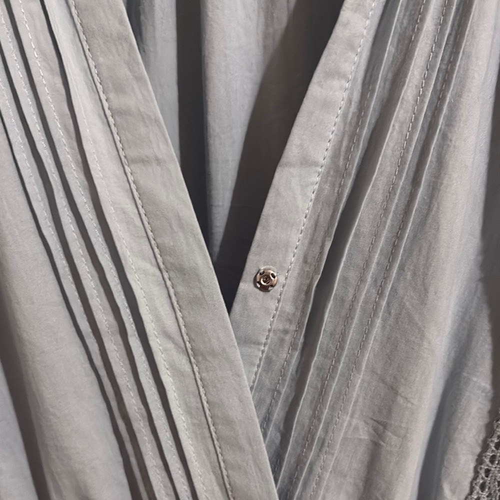 MARBLE Light Blue Ruffle Trim Top - Picture 4 of 5